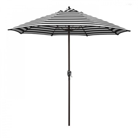 9' Bronze Aluminum Market Patio Umbrella, Sunbrella Cabana Classic
